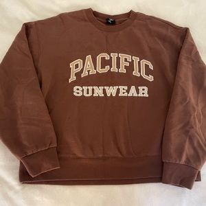 cute pacsun brown crewneck